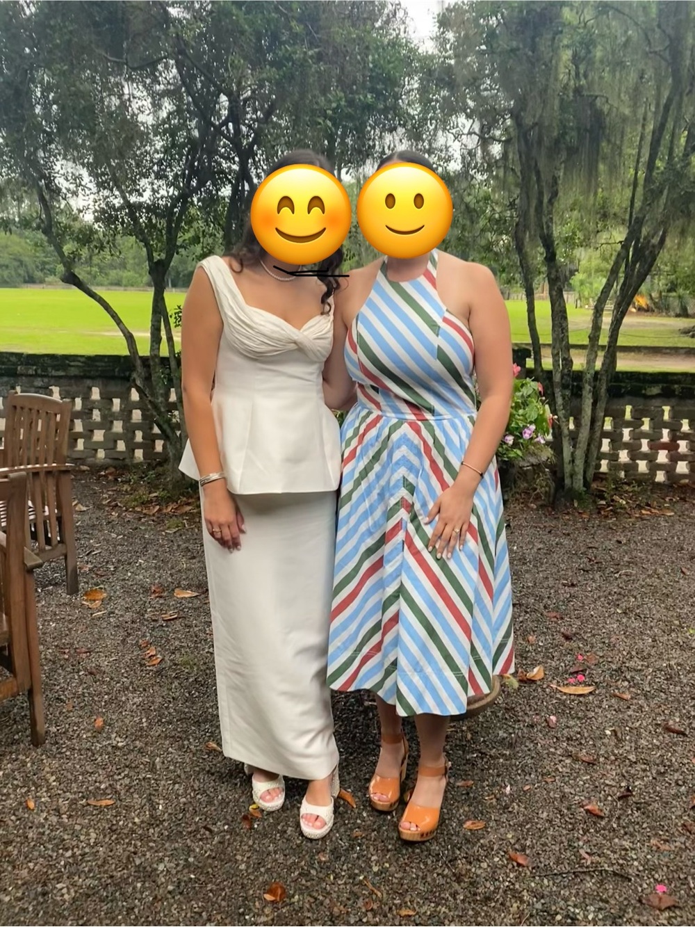 Anthropologie Striped Halter Midi Dress in Light Blue, Green, Red, White